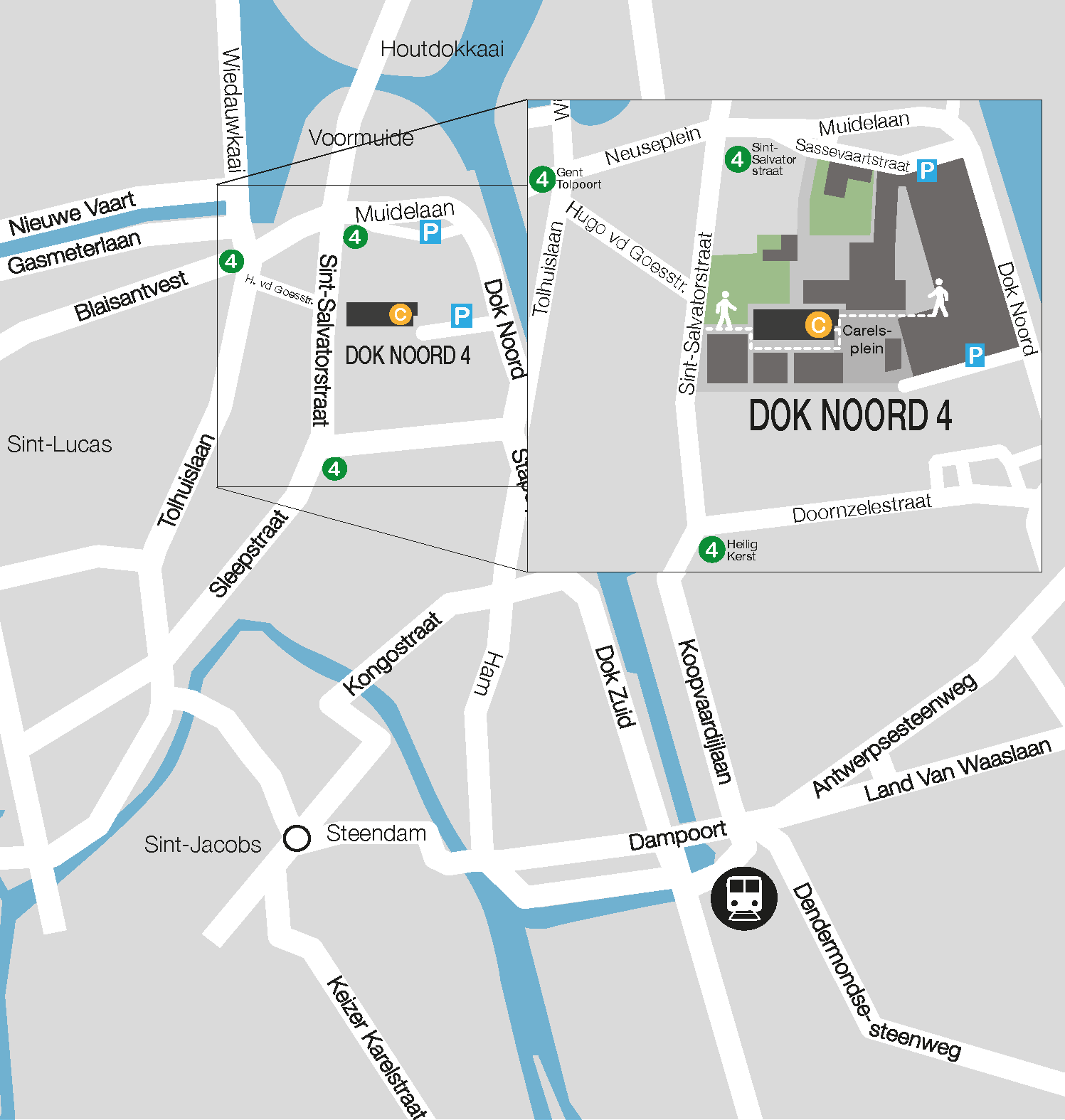 plan Klein Barnum op site